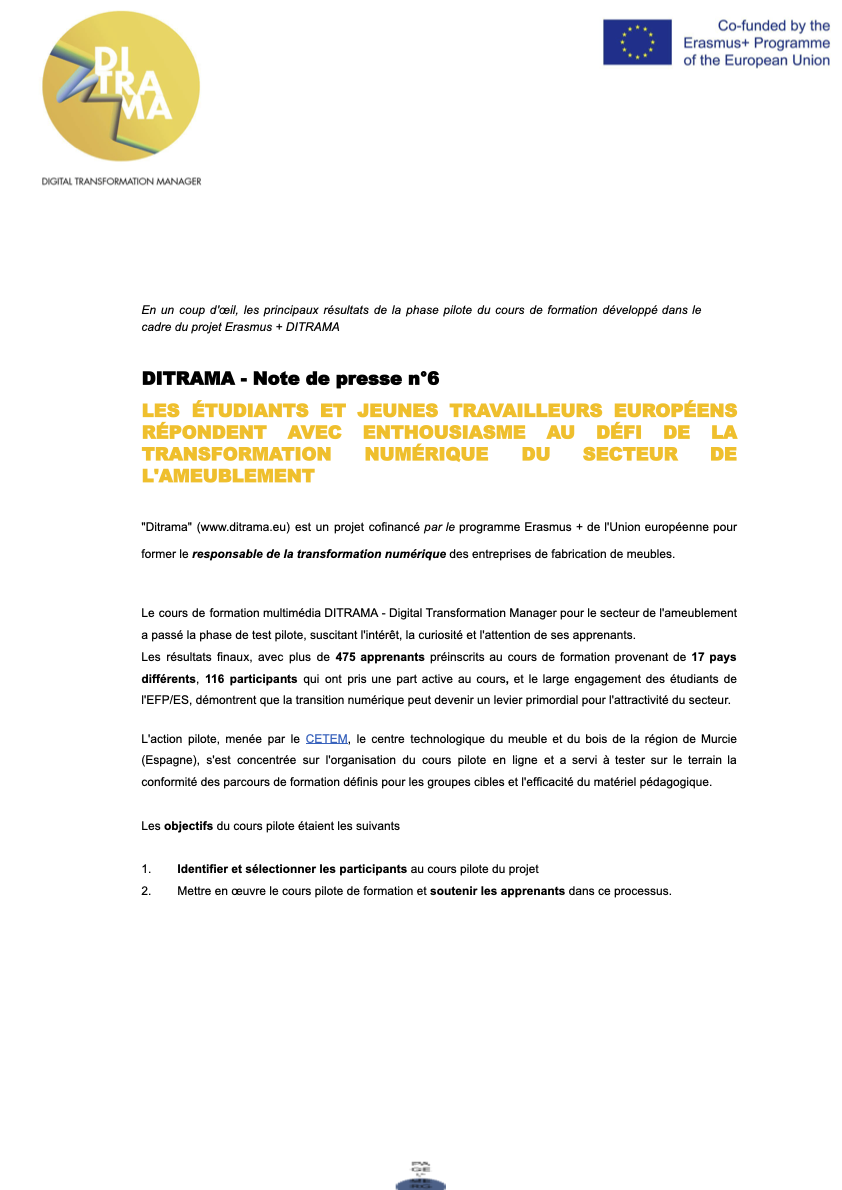 Note de presse 6 – 12/2021