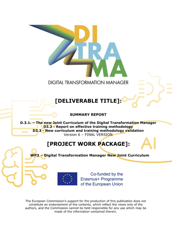 Summary Report - D3.1-2-3 – Joint Curriculum Digital Transformation Manager